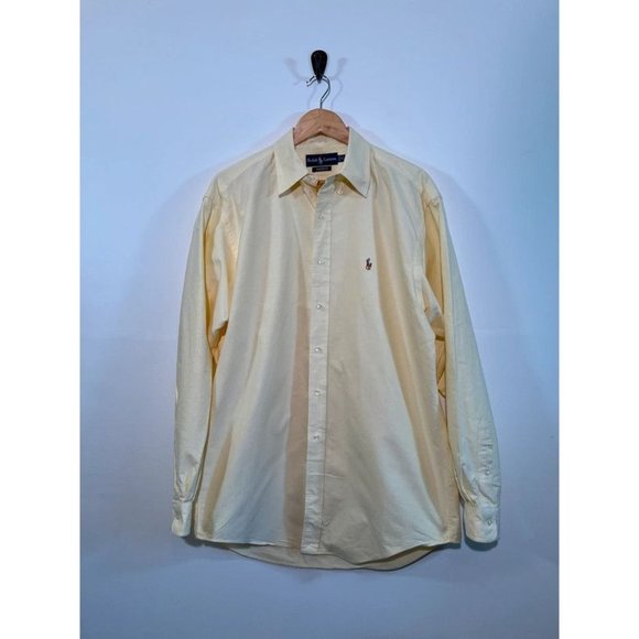 ✨5 for $15✨ Men’s Ralph Lauren Yellow Yarmouth Button Down Dress Shirt - Picture 1 of 9